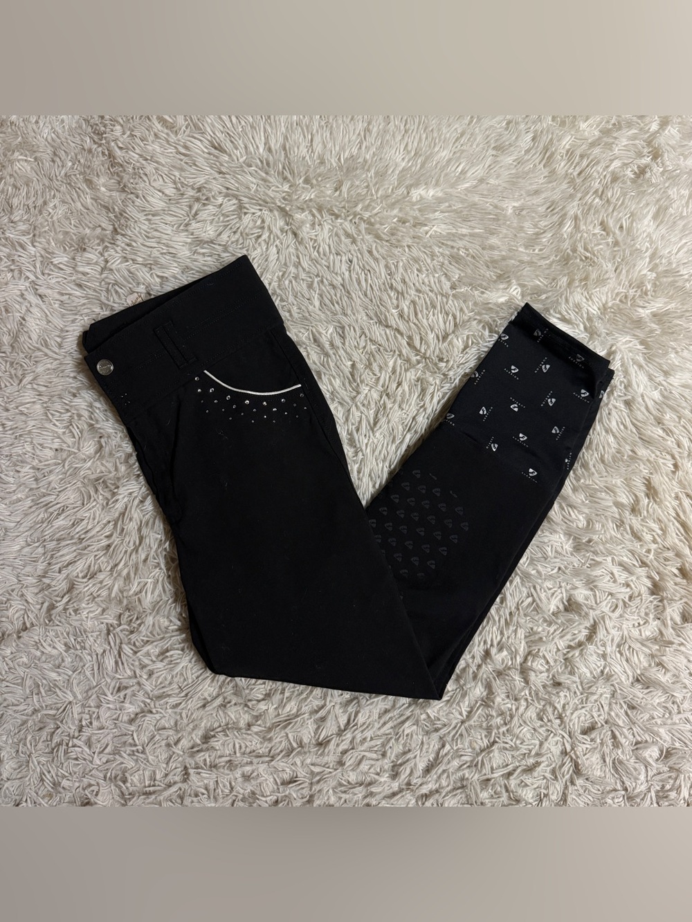 Women’s Size 32R Black Aubrion Knee Patch Horseback Riding Breeches